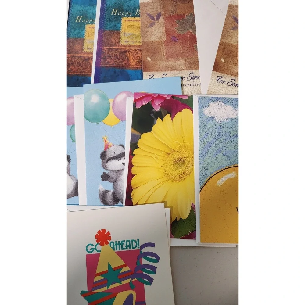 Greeting Card Happy Birthday Lot 15 Unused Envelopes Colorful For Him Kids Adult